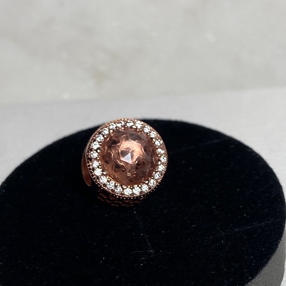 Pandora Charm Elegant Rose Gold  with Sparkling Accents - Picture 8 of 9